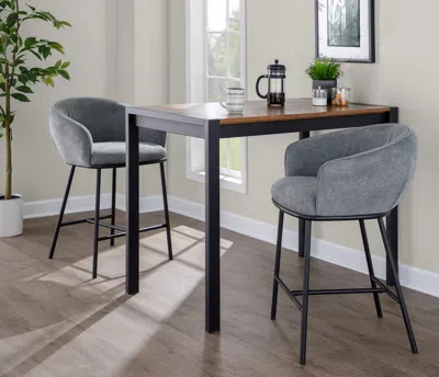 Ashley Lumisource Ashland Counter Stool (set Of 2) In Gray