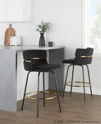 Ashley Lumisource Cinch Counter Stool (set Of 2) In Black