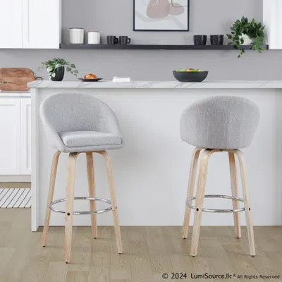 Ashley Lumisource Matisse Bar Height Stool (set Of 2) In Gray