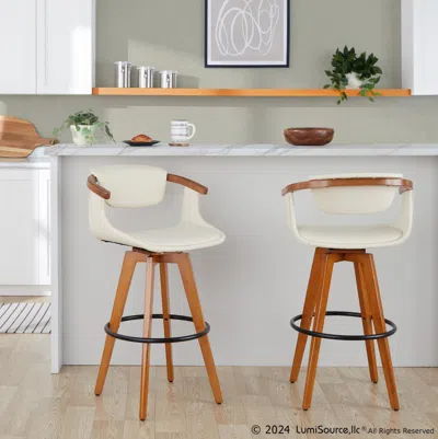 Ashley Lumisource Oracle Bar Height Stool In Cream