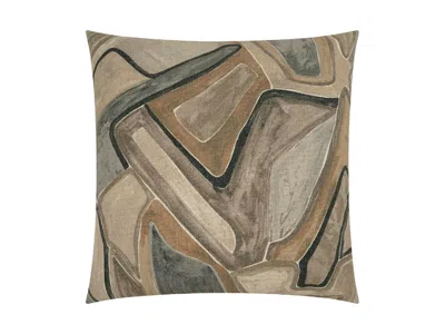 Ashley Luxe Abstract Brushstroke Throw Pillow In Cafe