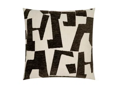 Ashley Luxe Abstract Cutwork Pattern Throw Pillow In Espresso