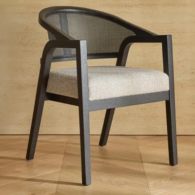 Ashley Luxe Bracken Upholstered Dining Arm Chair In Black