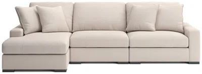 Ashley Luxe Calden Boucle 3-piece Modular Sectional With Chaise In Oyster