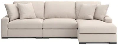 Ashley Luxe Calden Boucle 3-piece Modular Sectional With Chaise In Oyster