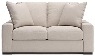 Ashley Luxe Calden Boucle Loveseat In Oyster