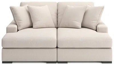 Ashley Luxe Calden Boucle Super Chaise In Oyster