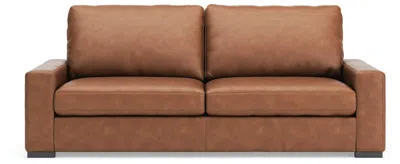 Ashley Luxe Calden Leather Sofa Leather In Caramel