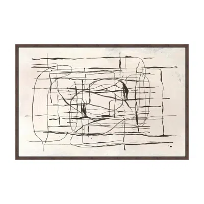 Ashley Luxe Calligraphic Abstract Giclée Canvas In Black