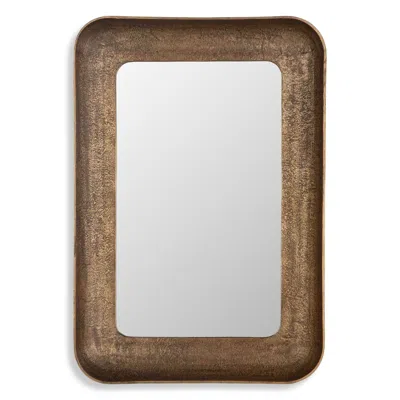 Ashley Luxe Cast Sloped Frame Wall Mirror In Brass Finish