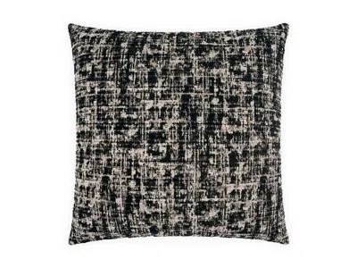 Ashley Luxe Crosshatch Pattern Throw Pillow In Onyx