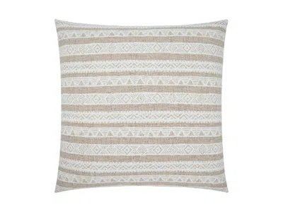 Ashley Luxe Geometric Band Throw Pillow In White