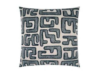 Ashley Luxe Geometric Motif Throw Pillow In Navy