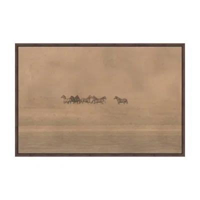 Ashley Luxe Horses On The Horizon Photography Giclée Canvas In Brown