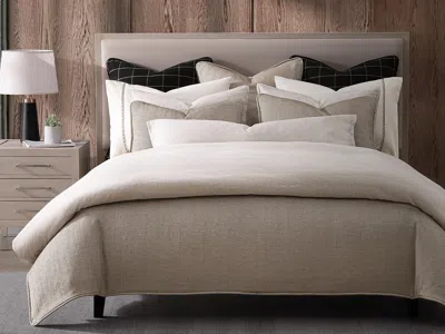 Ashley Luxe King Chenille Herringbone Comforter Set In Sand