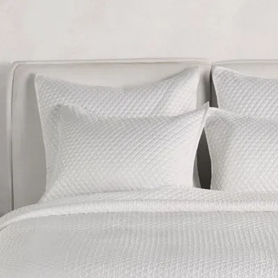Ashley Luxe King Diamond-quilted Sateen Quilt & Sham Set In White