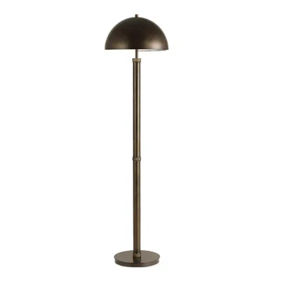 Ashley Luxe Knurled Dome Floor Lamp In Brown/bronze Finish
