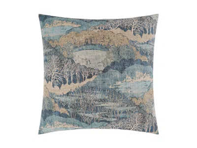 Ashley Luxe Layered Landscape Throw Pillow In Ocean