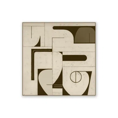 Ashley Luxe Marble Relief Abstract Giclée Canvas In Natural