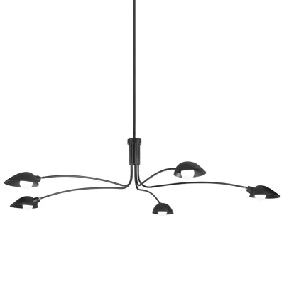 Ashley Luxe Metal Dome Chandelier In Antique Brass Finish