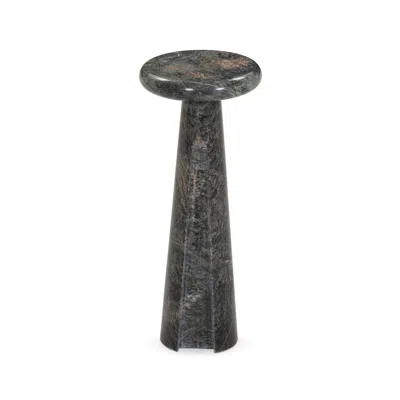Ashley Luxe Natural Marble Tapered Accent Table In Green Marble