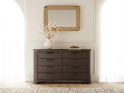 Ashley Luxe Neo 8 Drawer Dresser In Rich Brown