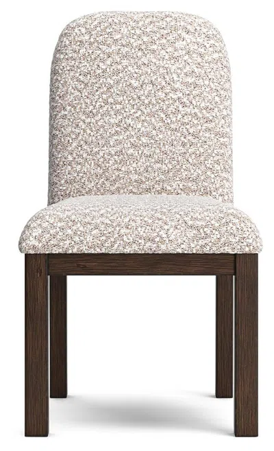 Ashley Luxe Neo Upholstered Boucle Dining Chair In Rich Brown