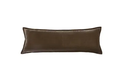 Ashley Luxe Plush Lumbar Pillow In Green Ochre