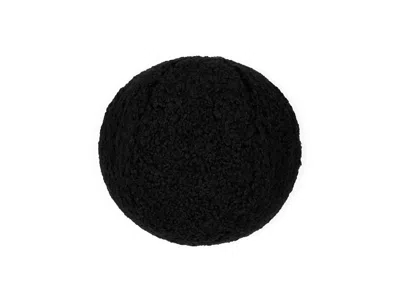 Ashley Luxe Poodle Ball Pillow In Jet