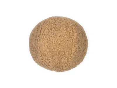 Ashley Luxe Poodle Ball Pillow In Latte