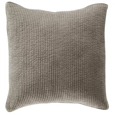 Ashley Luxe Quilted Cotton Euro Sham In Taupe