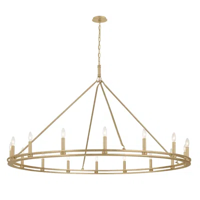 Ashley Luxe Ring Candle Chandelier In Black