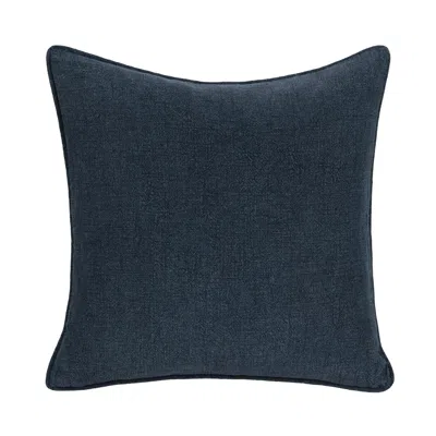 Ashley Luxe Stonewashed Linen Throw Pillow In Indigo