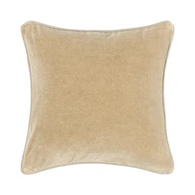 Ashley Luxe Stonewashed Velvet Throw Pillow In Wheat