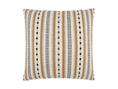 Ashley Luxe Striped Motif Throw Pillow In Camel