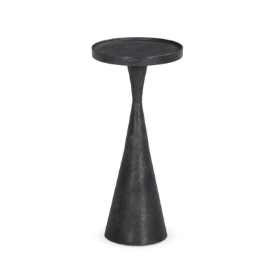 Ashley Luxe Tapered Aluminum Accent Table In Black
