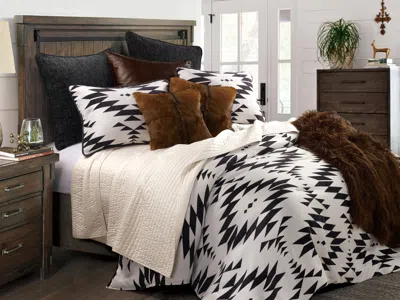 Ashley Luxe Twill Euro Sham In Black/white