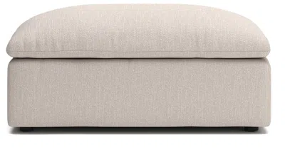 Ashley Luxe Whitehaven Boucle Ottoman In Oyster