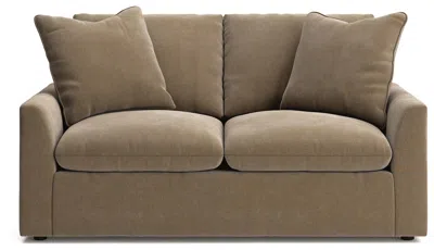 Ashley Luxe Whitehaven Velvet Loveseat In Sable