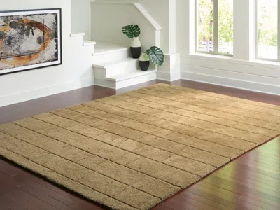 Ashley Luzmont Extra Large Rug In Golden Brown