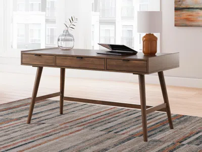 Ashley Lyncott 60" Home Office Desk In Brown