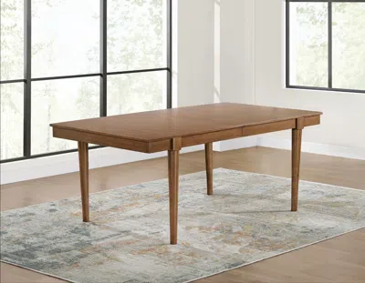 Ashley Lyncott 74"-92" Extendable Dining Table In Brown