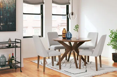 Ashley Lyncott Dining Table And 4 Chairs In Gray/brown