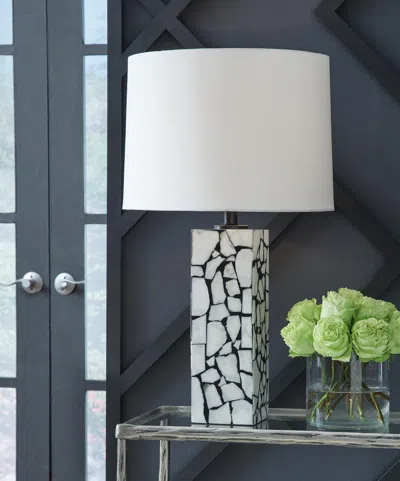 Ashley Macaria Table Lamp In White/black
