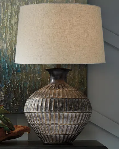 Ashley Magan Table Lamp In Antique Bronze Finish