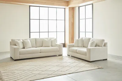 Ashley Maggie Sofa And Loveseat In Birch