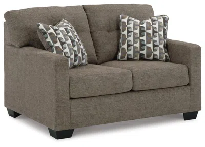 Ashley Mahoney Loveseat In Chocolate