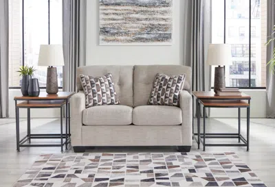 Ashley Mahoney Loveseat In Pebble