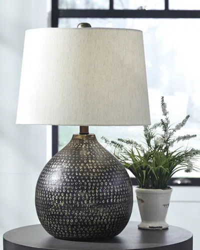 Ashley Maire Table Lamp In Black/gold Finish