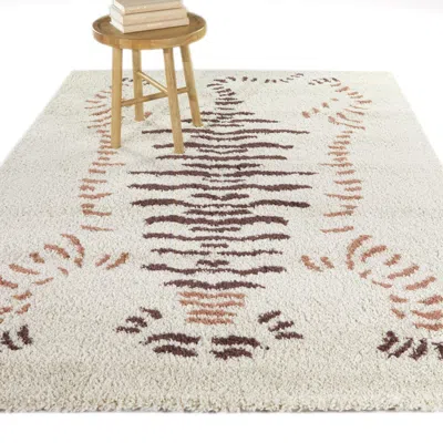 Ashley Maja Tiger Shag 7' 10" X 10' Area Rug In Cream